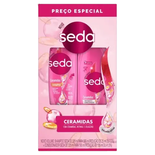 Kit Shampoo 300ml + Condicionador 190ml Seda